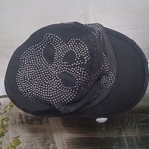 Fly Danna Womens Multi-stud embroidery accent Skull and crossbones black hat
